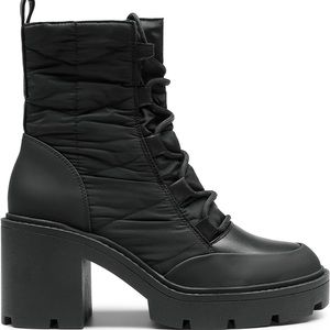 DREAM PAIRS Women's Platform Chelsea Boots Chunky Heel Lace Up Lug Sole bootie.